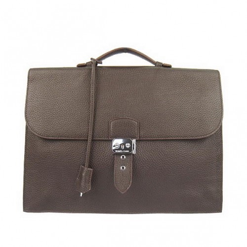 Куфарче Hermes Sac Depeche 38 см, цвят Clemence Brown