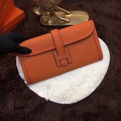 Кожена чанта Hermes Togo H88017 Orange