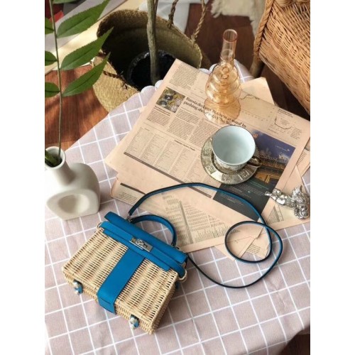 Чанта за пикник Hermes Kelly 9810 синя