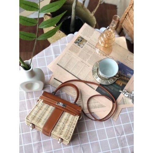 Чанта за пикник Hermes Kelly 9810 кафява