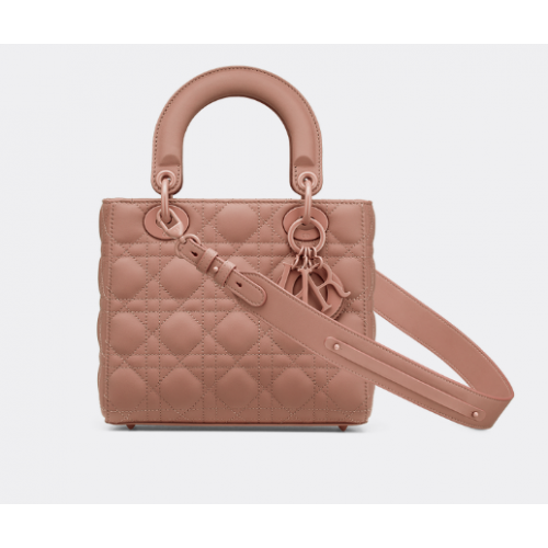 Чанта LADY DIOR MY ABCDIOR Blush Ultramatte Cannage Calfskin M0538SLOI