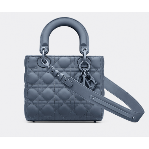 Чанта LADY DIOR MY ABCDIOR, тъмносиня, ултраматова, от телешка кожа Cannage M0538SLOI