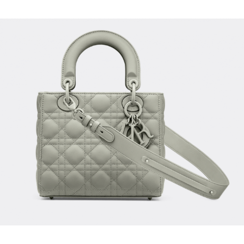 Чанта LADY DIOR MY ABCDIOR от сива ултраматова телешка кожа Cannage M0538SLOI