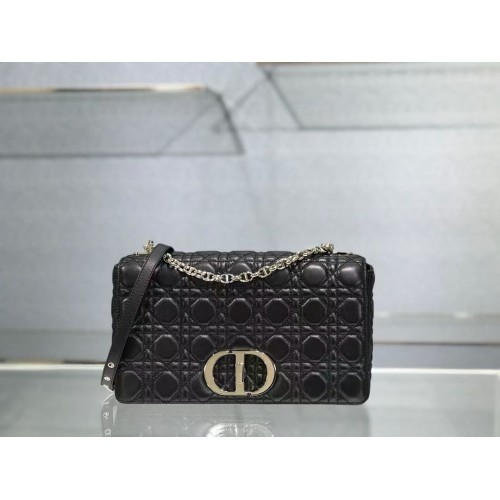 ГОЛЯМА ЧАНТА DIOR CARO Soft Cannage Calfskin M9243U черна