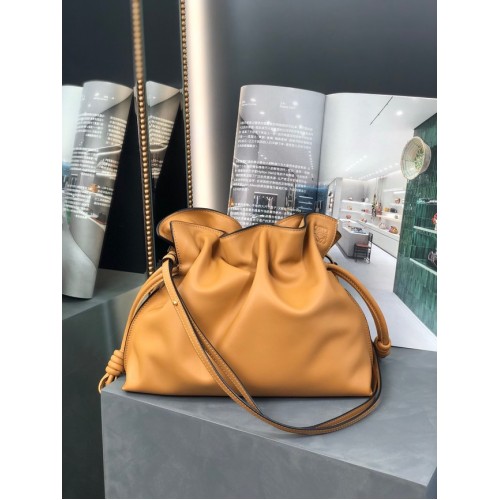 Чанта Loewe Lucky Bags от кожа LE0556 кайсия
