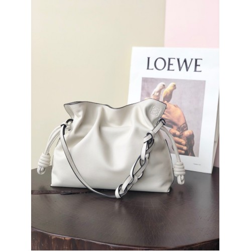 Чанта Loewe Lucky Bags от кожа LE0556 бяла