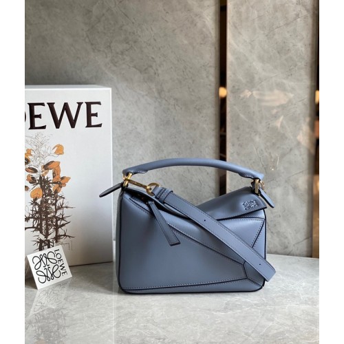 Чанта Loewe Puzzle Original Leather 61839 синя