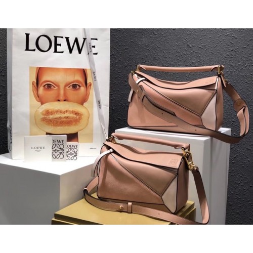 Чанта Loewe Puzzle Original Leather B9124 розова