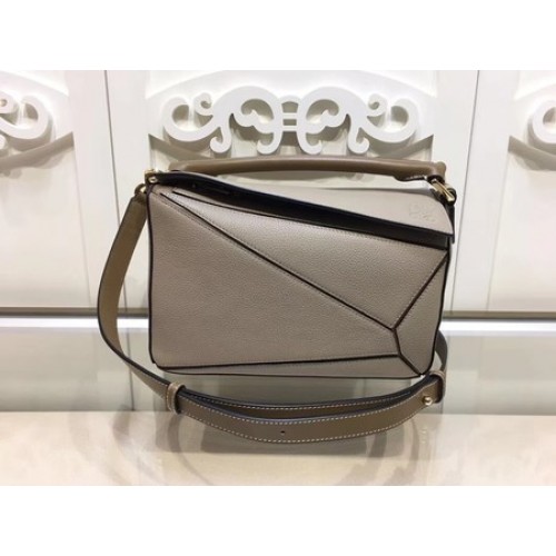 Чанта Loewe Puzzle от телешка кожа 9122 сива