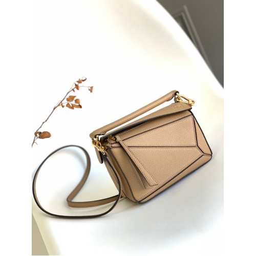 Чанта Loewe mini Puzzle Original Leather 6124 Кайсия