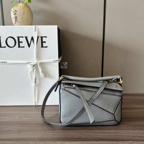 Чанта Loewe mini Puzzle Original Leather 6134 сива