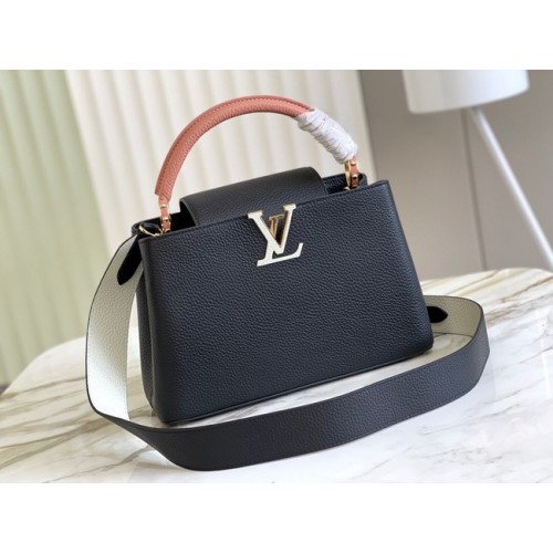 Чанта Louis Vuitton CAPUCINES BB M56904 черно и розово