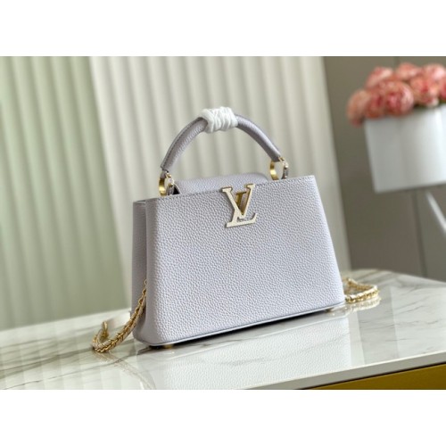 Чанта Louis Vuitton CAPUCINES BB M57227 Перлено бяла