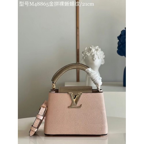 Чанта Louis Vuitton CAPUCINES MINI M59268 светло розова