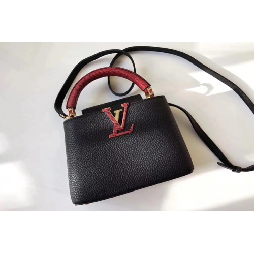 Чанта Louis Vuitton CAPUCINES MINI N94047 черно и червено