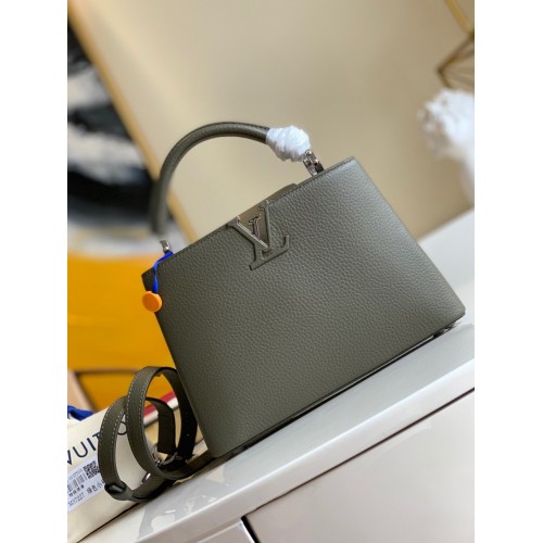 Чанта Louis Vuitton CAPUCINES Original Leather PM M57227 Тъмно зелена