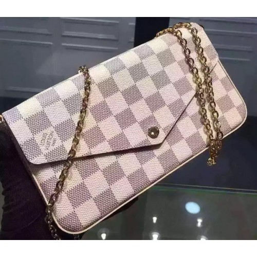 Портфейл Louis Vuitton Damier Azur Canvas FELICIE CHAIN WALLET N61276