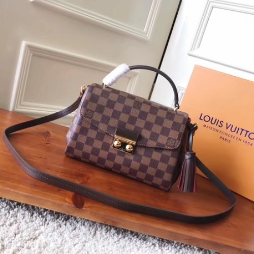 Платнена чанта CROISETTE на Louis Vuitton Damier Ebene N53000