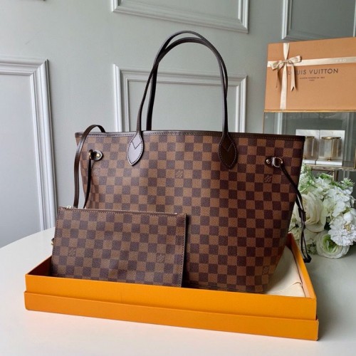 Louis Vuitton Damier Ebene Canvas Neverfull M41358 Червен