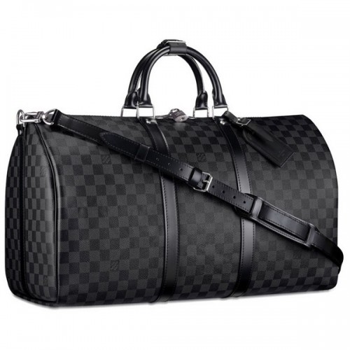 Чанта Louis Vuitton Damier Graphite Canvas Keepall 55 с презрамка за рамо N41413
