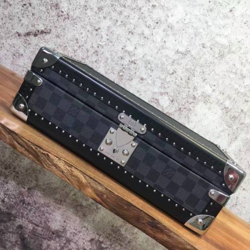 Louis Vuitton Damier Graphite Canvas Watches Box 40664 Черен