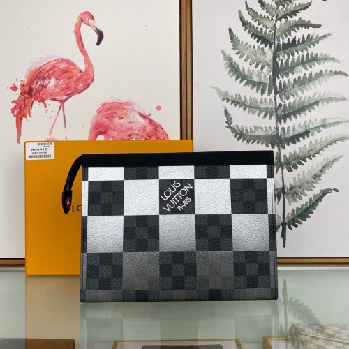 Чанта Louis Vuitton Damier Graphite Giant Travel N60412 черно-бяла