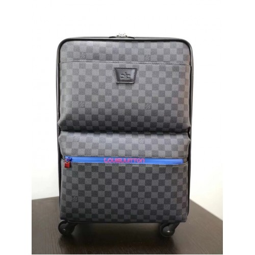 Louis Vuitton Damier Graphite платно Универсално колело Pegase 55 N41385 черно