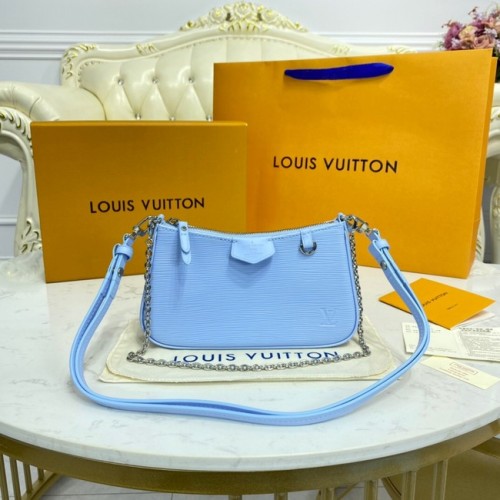Чанта Louis Vuitton EASY POUCH ON STRAP M80471 светло синя
