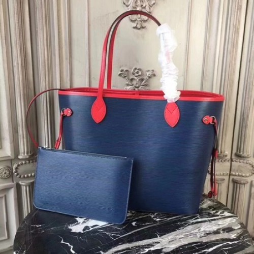 Чанта Louis Vuitton EPI Leather Tote 54185 синьо и червено