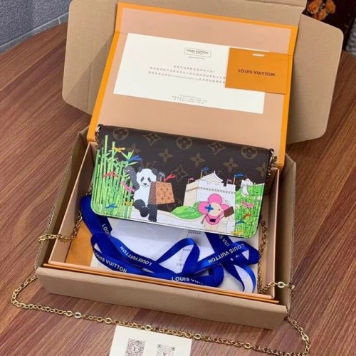 Louis Vuitton FELICIE POCHETTE M80859A Фуксия розово