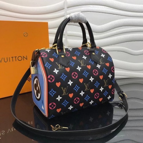 Чанта Louis Vuitton GAME ON SPEEDY BANDOULIERE 25 M57466 черна