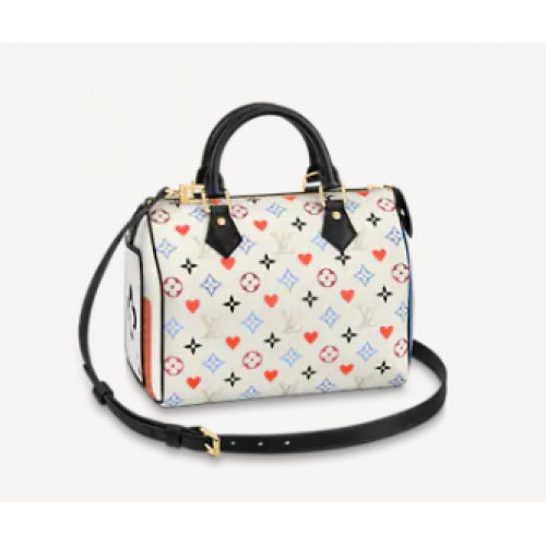 Чанта Louis Vuitton GAME ON SPEEDY BANDOULIERE 25 M57466 бяла