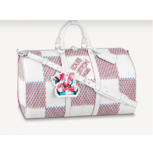 Чанта Louis Vuitton KEEPALL 50B M20563 бяла