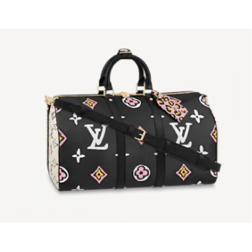 Чанта Louis Vuitton KEEPALL BANDOULIERE 45 M58656 черна