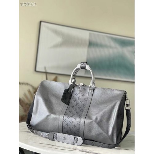 Чанта Louis Vuitton KEEPALL BANDOULIERE 50 M53766 сива