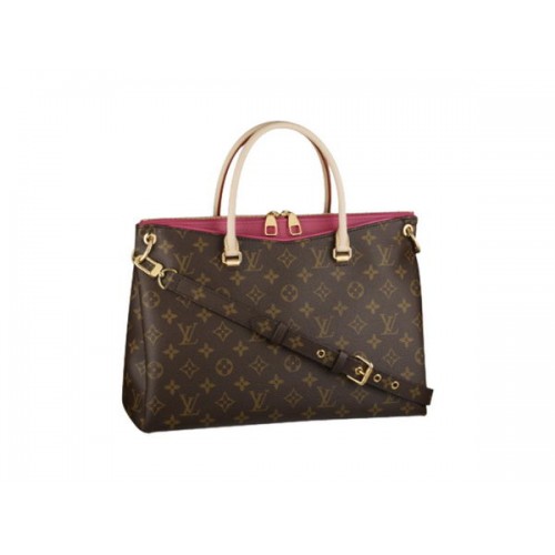Louis Vuitton M41147 Монограм платнена чанта Pallas LG розова