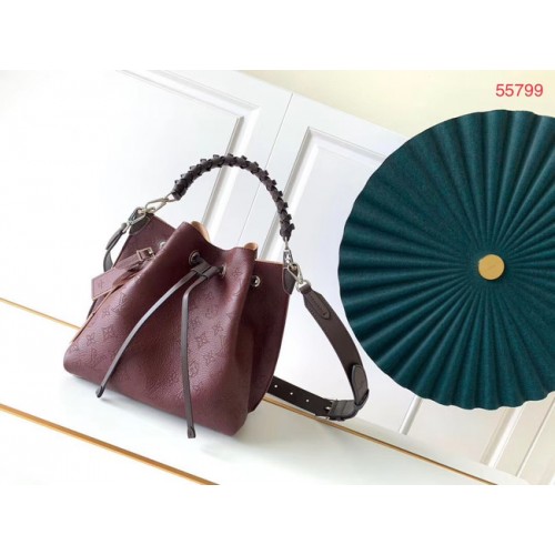 Чанта Louis Vuitton MURIA Mahina от перфорирана телешка кожа M55800 бордо