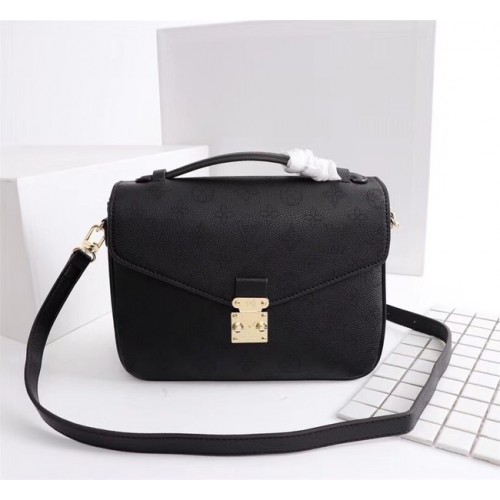 Кожена чанта Louis Vuitton Mahina METIS M40780 черна