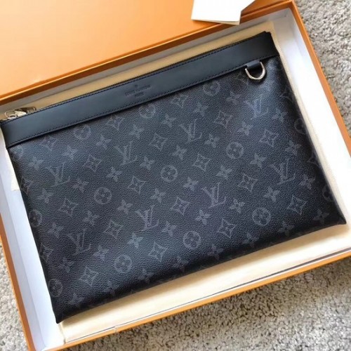Чанта Louis Vuitton Monogram Canvas Clutch POCHETTE APOLLO 61692 черна