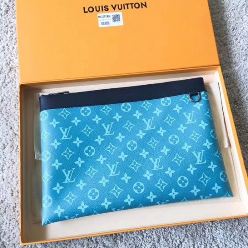Чанта Louis Vuitton Monogram Canvas Clutch POCHETTE APOLLO 61692 в небесно синьо