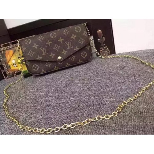 Портфейл Louis Vuitton Monogram Canvas Felicie Chain M61276 Розов