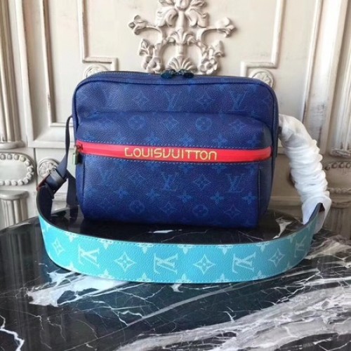 Чанта Louis Vuitton Monogram Canvas MESSNGER 43845 син
