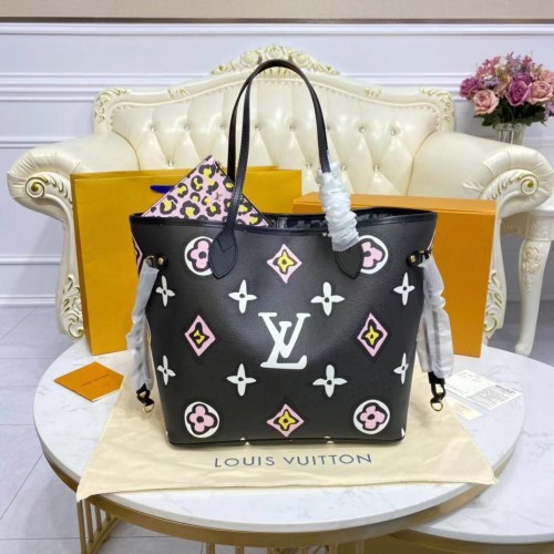 Чанта Louis Vuitton Monogram Canvas Neverfull MM M45818 Черна