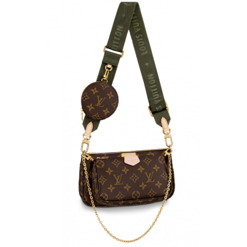 Чанта Louis Vuitton Monogram Canvas Original Leather M44823 в черно-зелено
