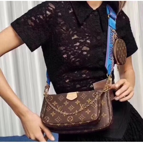 Чанта Louis Vuitton Monogram Canvas Original Leather M44823 синя