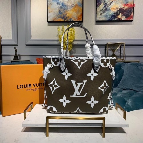 Чанта Louis Vuitton Monogram Canvas от оригинална кожа NEVERFULL MM M44567 каки