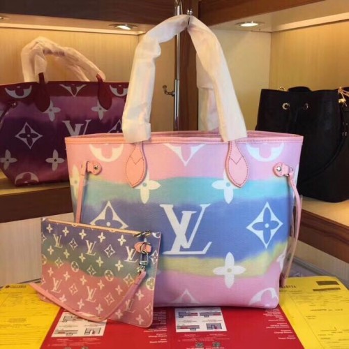 Louis Vuitton Monogram Canvas Original NEVERFULL M45128 розов