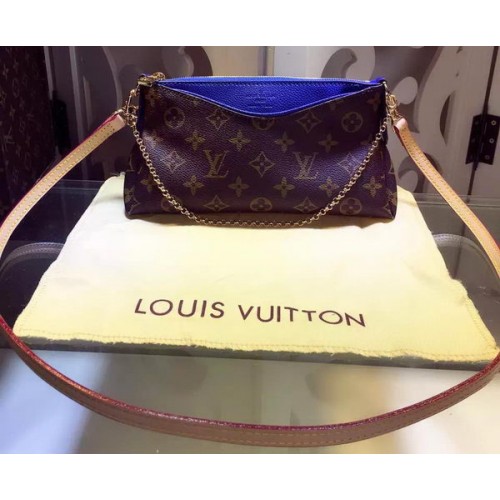 Чанта Louis Vuitton Monogram Canvas PALLAS CLUTCH M41638 син