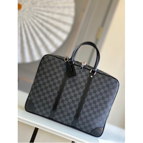 Чанта Louis Vuitton Monogram Canvas Porte-Documents Voyage M40225 черна