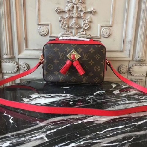 Чанта през рамо Louis Vuitton Monogram Canvas 44258 червена